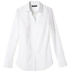 Riley Tailored-Fit Shirt, Blouse, White, NWT, 6